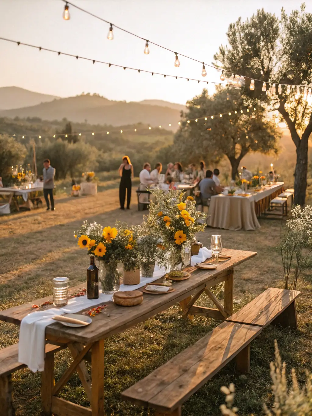 A photograph of a couple collaborating with a wedding planner on selecting floral arrangements and decor elements, highlighting the collaborative nature of the partial planning package.